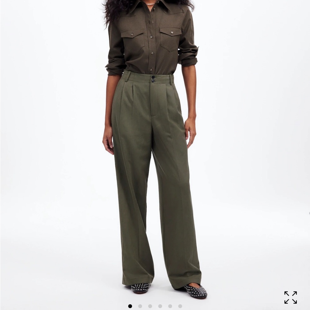 Madewell The Harlow Wide-Leg Pant in Drapey Twill